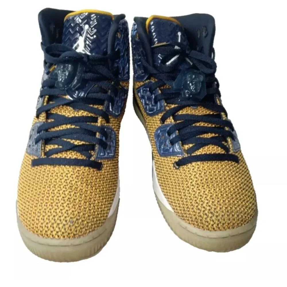 Jordan Spike Forty Sneakers Men's Size 11.5 Shoes Gold Leaf White Navy